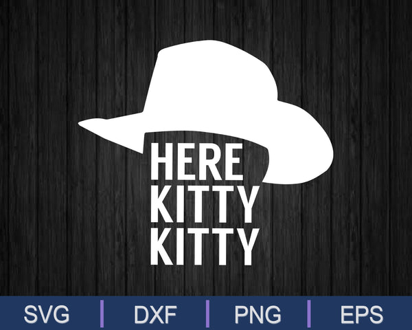 Joe Exotic Tiger King hier Kitty Kitty grappige muziekvideo SVG PNG snijden afdrukbare bestanden