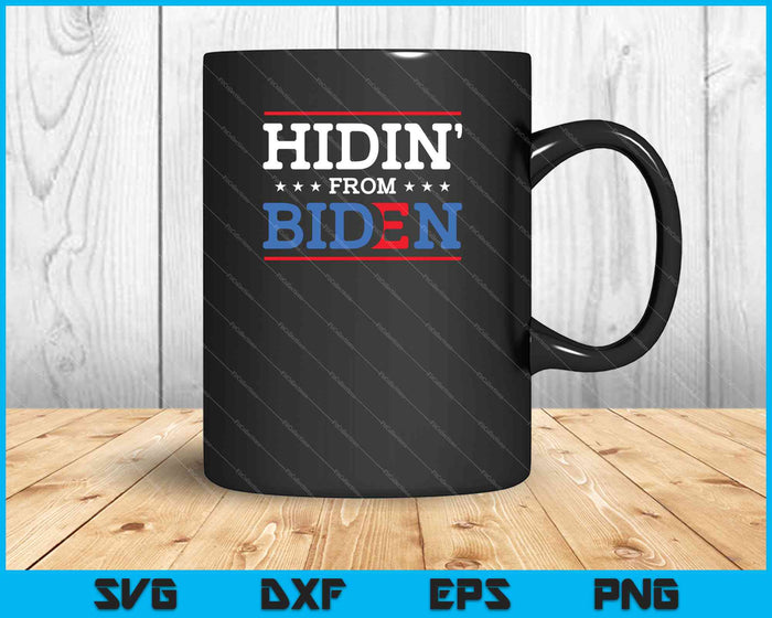 Hidin' From Biden 2024 Flag Election President Democrat SVG PNG Cutting Printable Files