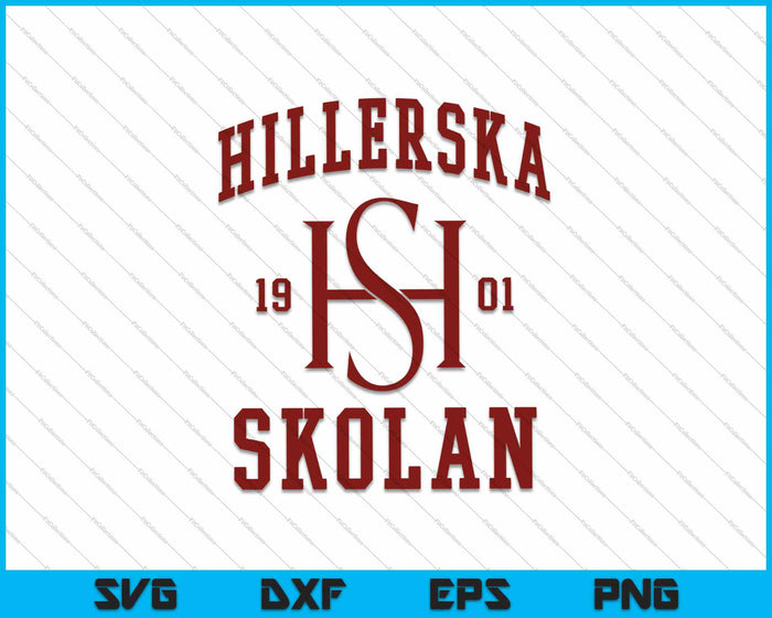 Hillerska SKOLAN 1901 SVG PNG Cortar archivos imprimibles
