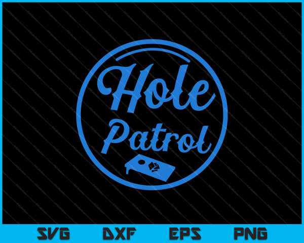 Hole Patrol Retro Cornhole Team Duo Vintage Design SVG PNG Cutting Printable Files