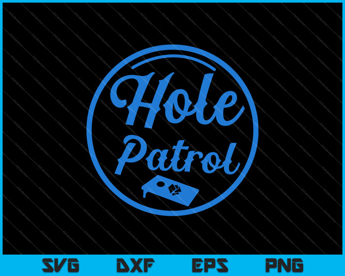 Hole Patrol Retro Cornhole Team Duo Vintage Diseño SVG PNG Cortar archivos imprimibles