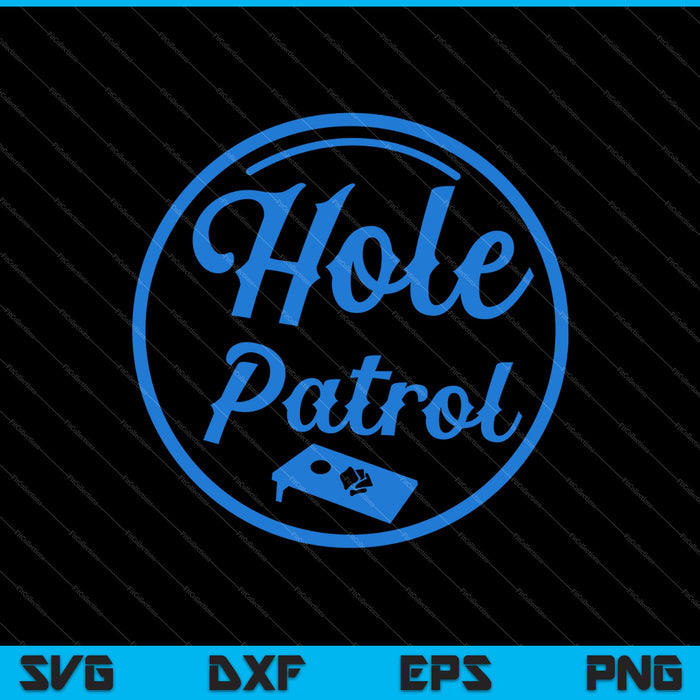 Hole Patrol Retro Cornhole Team Duo Vintage Design SVG PNG snijden afdrukbare bestanden