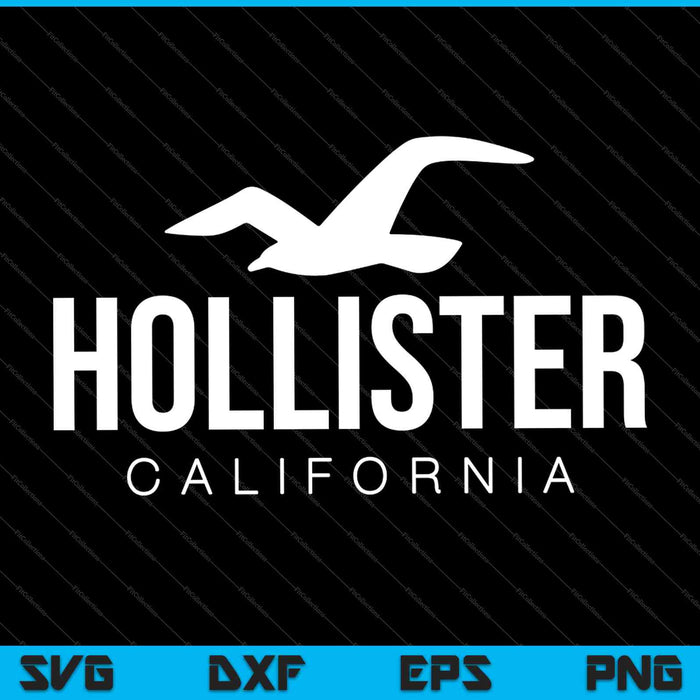 Hollister Californië SVG PNG snijden afdrukbare bestanden