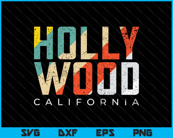 Hollywood California SVG PNG Cutting Printable Files