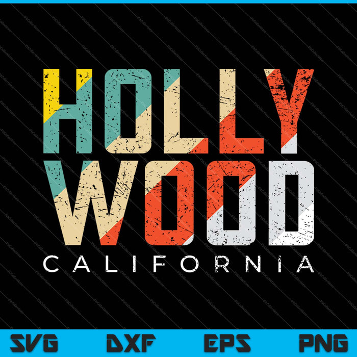 Hollywood California SVG PNG Cutting Printable Files