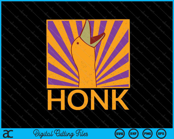 Honk Goose grappige eend kip Meme SVG PNG snijden afdrukbare bestanden