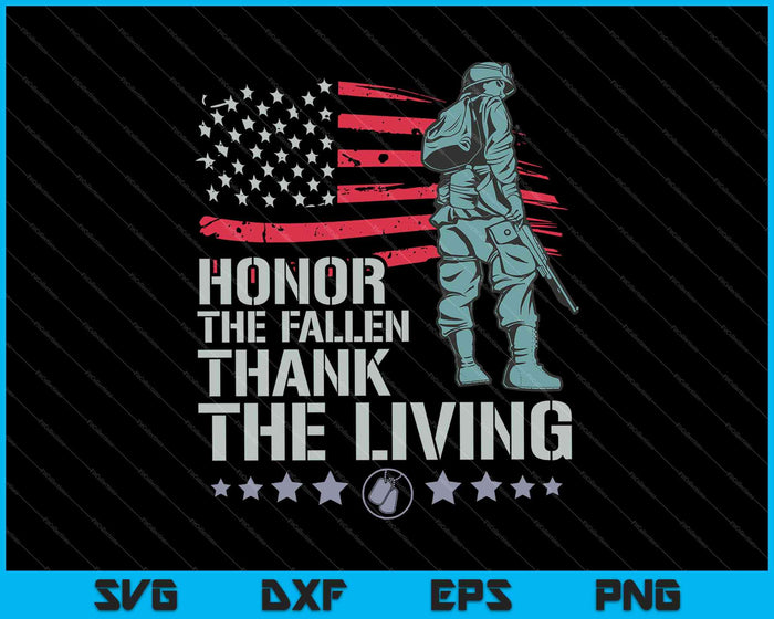 Honor The Fallen American Flag Military Veteran SVG PNG Cutting Printable Files