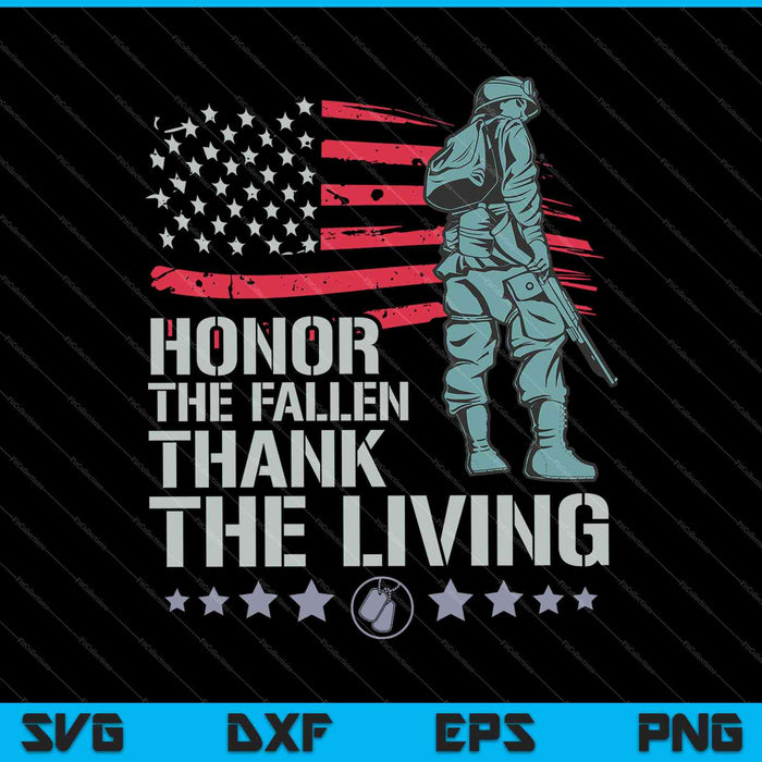 Honre a la bandera americana caída veterano militar SVG PNG cortando archivos imprimibles