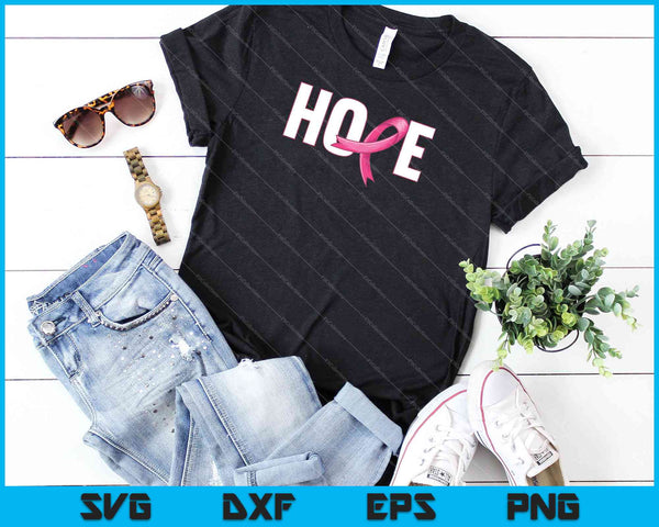 Hoop borstkanker bewustzijn SVG PNG snijden afdrukbare bestanden - on a t-shirt