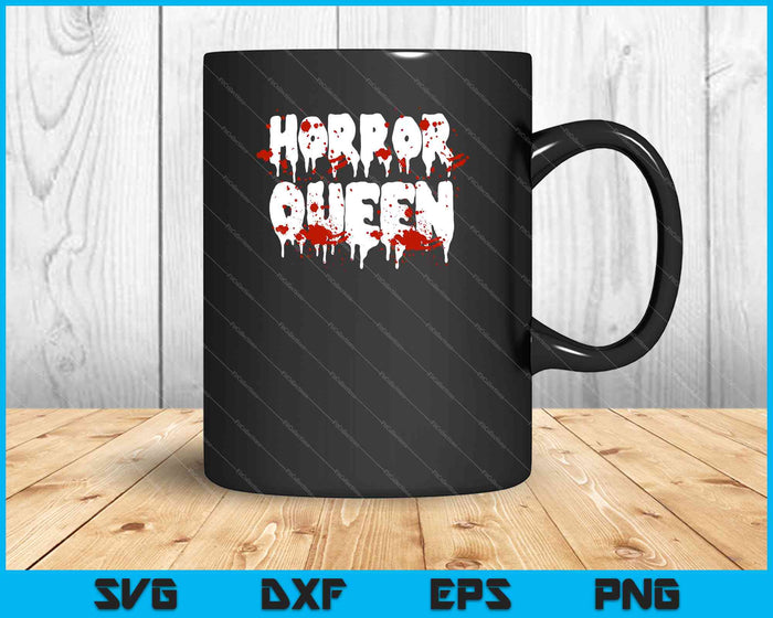 Horror Queen Movies Fan Halloween Costume Girls SVG PNG Cutting Printable Files