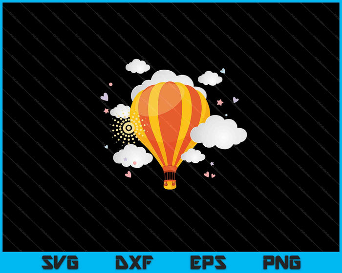 Hot Air Balloon SVG PNG Cutting Printable Files