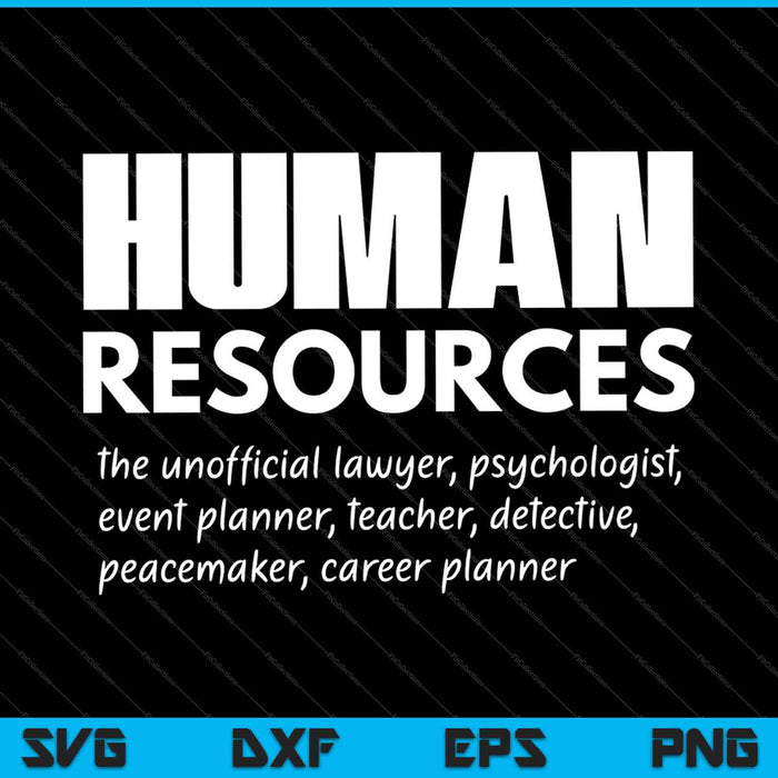 Human Resources HR-definitie SVG PNG snijden afdrukbare bestanden