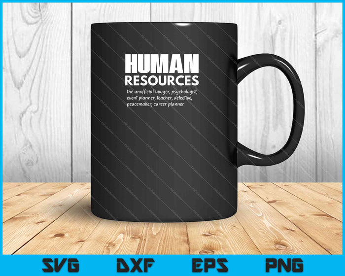 Human Resources HR Definition SVG PNG Cutting Printable Files