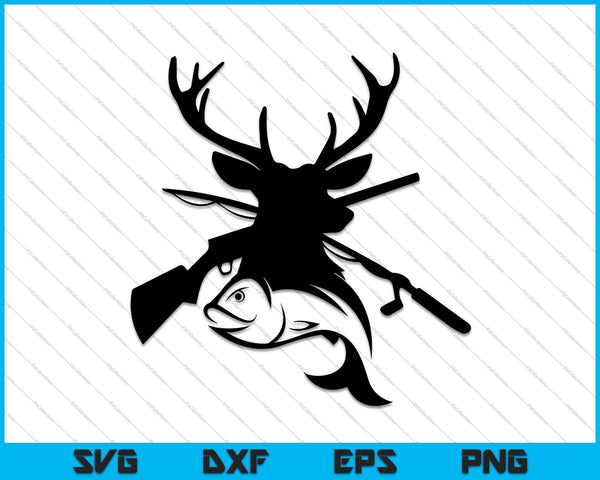 Hunting Fishing Digital Download SVG PNG Cutting Printable Files