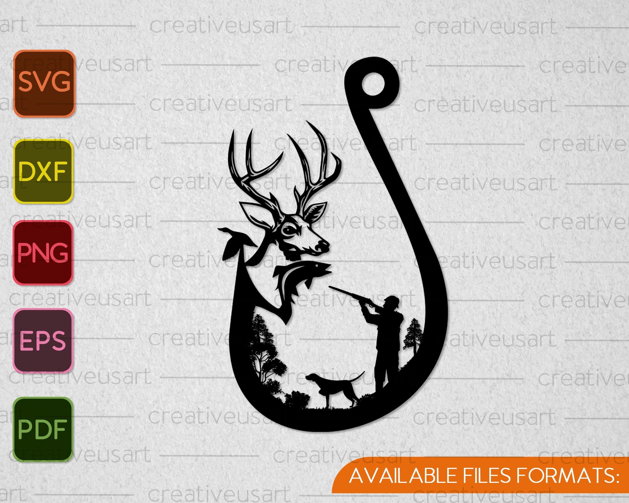 Hunting, Fishing, Deer and Duck SVG PNG Cutting Printable Files – creativeusarts