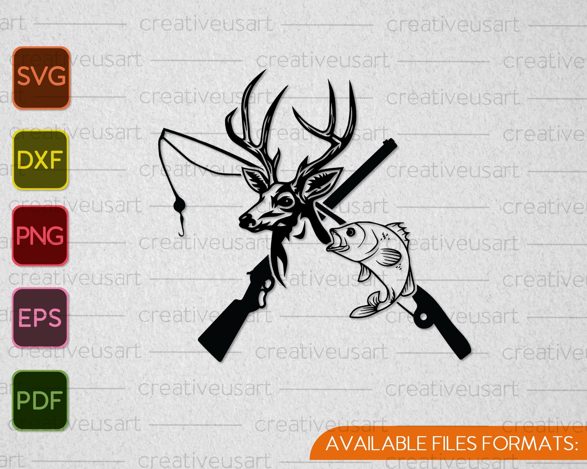 Hunting, Deer and Fish SVG PNG Cutting Printable Files – creativeusarts