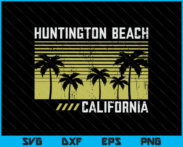 Huntington Beach Californië Retro SVG PNG snijden afdrukbare bestanden