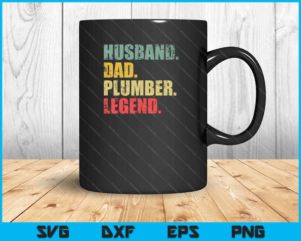 Husband Dad Plumber Legend SVG PNG Cutting Printable Files