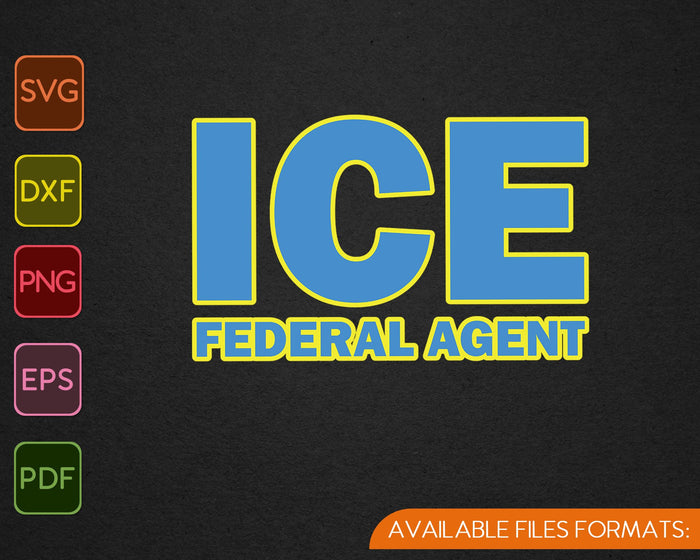 ICE Federal Agent Halloween Costume Police Immigration SVG PNG Cutting Printable Files