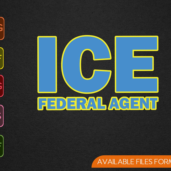 ICE Agente Federal Halloween Traje Policía Inmigración SVG PNG Cortando Archivos Imprimibles