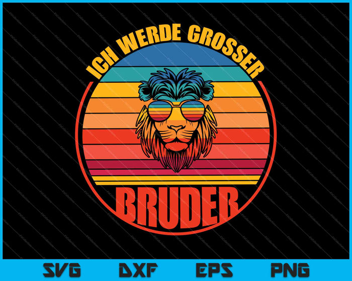 Ich Werde Grosser Bruder SVG PNG Druckbare Dateien schneiden