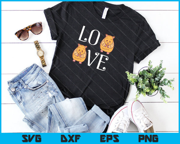 Ik hou van hamsters SVG PNG snijden afdrukbare bestanden - on a t-shirt