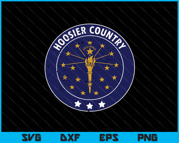 The Hoosier State Flag Indianapolis SVG PNG Cutting Printable Files