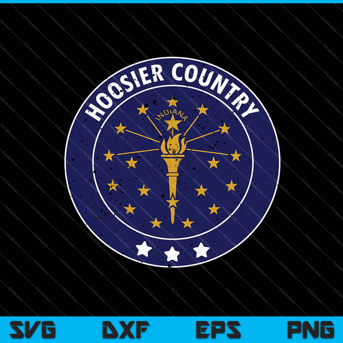 The Hoosier State Flag Indianapolis SVG PNG Cutting Printable Files