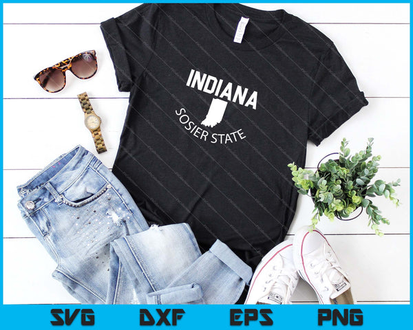 Indiana Hosier State SVG PNG cortando archivos imprimibles - on a t-shirt