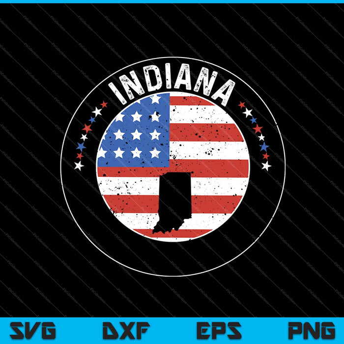 Indiana Verenigde Staten Amerika Patriot Usa vlag trots ons vader SVG PNG-bestanden