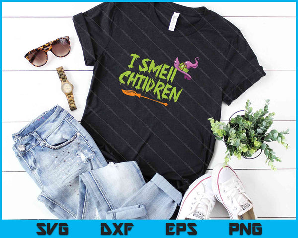 Ik ruik kinderen leraar Halloween heks SVG PNG snijden afdrukbare bestanden - on a t-shirt