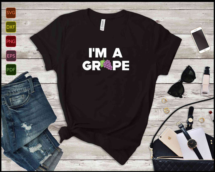I'm A Grape Halloween Grape Costume SVG PNG Cutting Printable Files