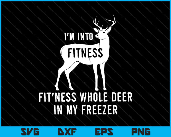 Me gusta la broma de fitness divertida caza de ciervos SVG PNG cortando archivos imprimibles 