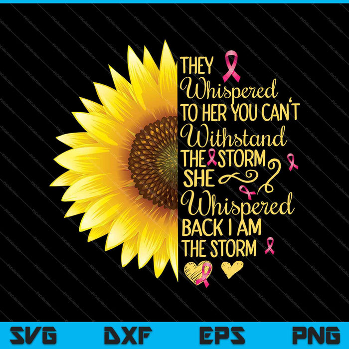 Ik ben de Storm Breast Cancer Warrior SVG PNG snijden afdrukbare bestanden