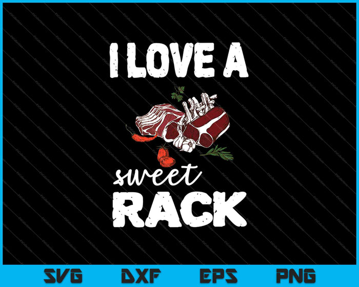 Me encanta un dulce Rack SVG PNG cortando archivos imprimibles