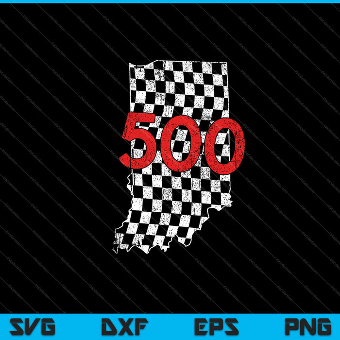 Indianápolis Indiana State 500 Race Car Svg Cortar archivos imprimibles