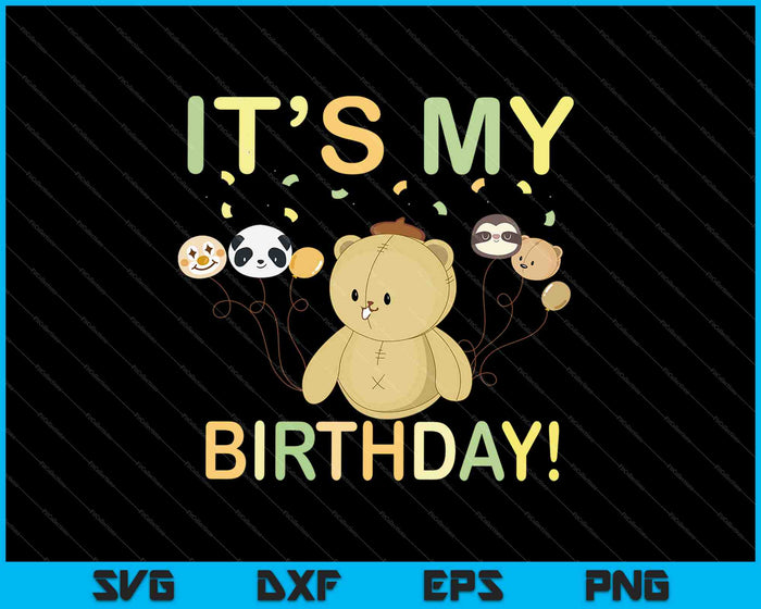 Divertido Pompompurin Es mi cumpleaños SVG PNG Cortar archivos imprimibles