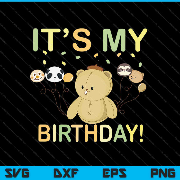 Divertido Pompompurin Es mi cumpleaños SVG PNG Cortar archivos imprimibles