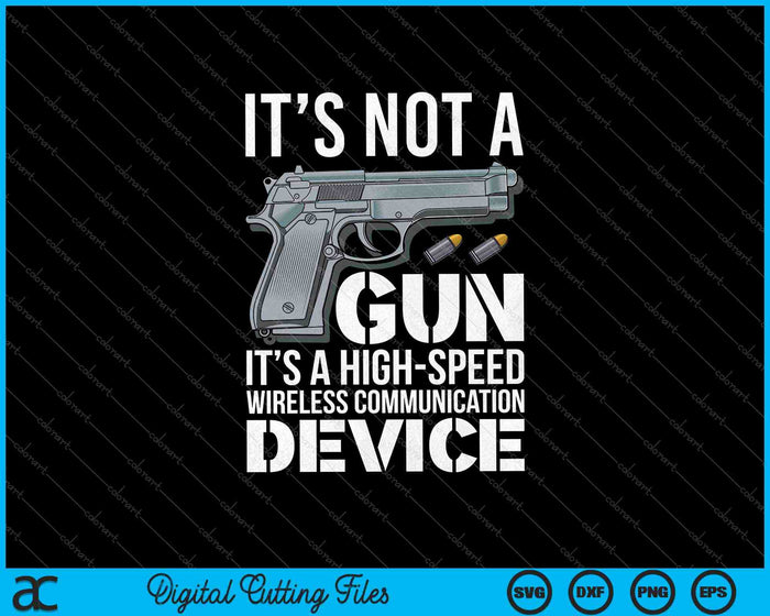 No es un meme de pistola divertido SVG PNG cortando archivos imprimibles