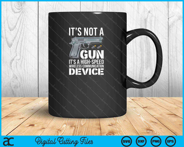 No es un meme de pistola divertido SVG PNG cortando archivos imprimibles
