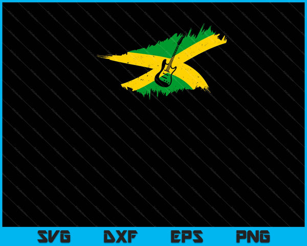 Jamaica vlag Jamaicaanse trots Reggae muziek Svg snijden afdrukbare bestanden