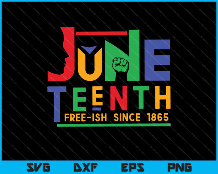 Juneteenth Freeish Since 1865 Melanin Ancestor Black History SVG PNG Cutting Printable Files