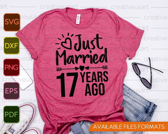 Just Married 17 Years Ago SVG PNG Cutting Printable Files