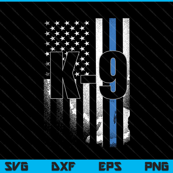 K-9 Police Officer USA Flag LEO Cops Law Enforcement SVG PNG Cutting Printable Files