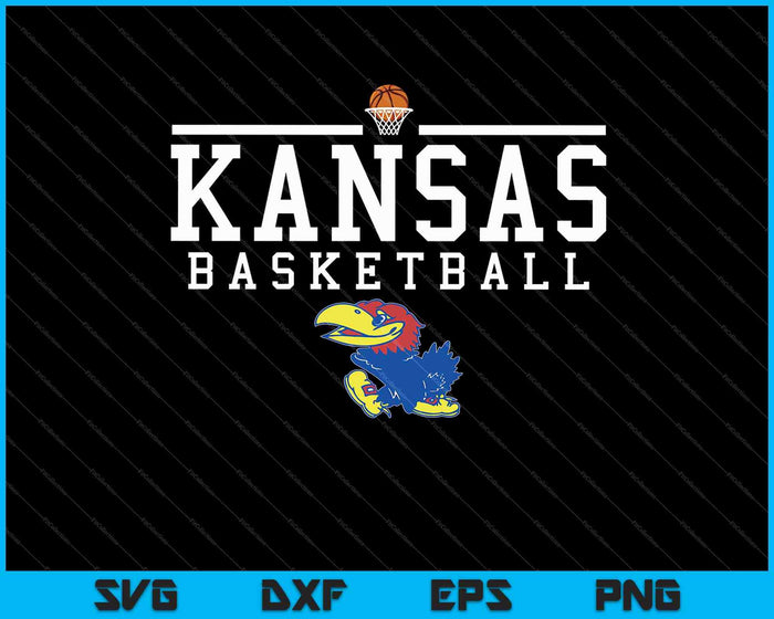 Kansas Jayhawks basketbal officieel gelicentieerde SVG PNG snijden afdrukbare bestanden