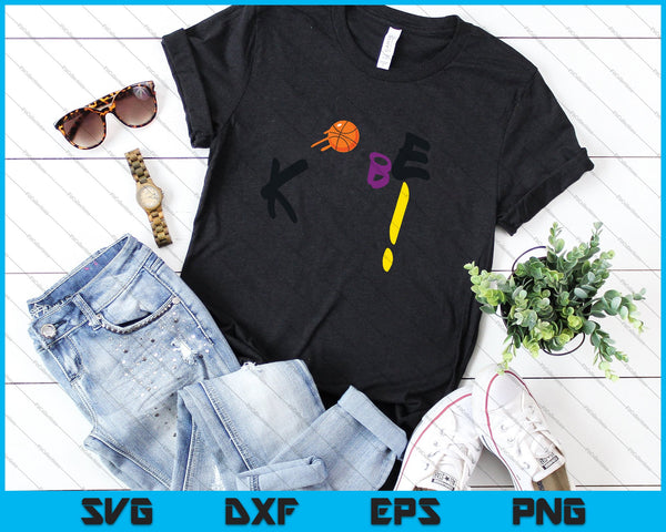 Kobe! Bryant Basketball SVG PNG Cutting Printable Files - on a t-shirt