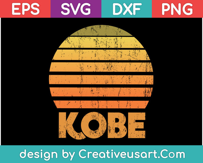 Kobe SVG PNG cortando archivos imprimibles