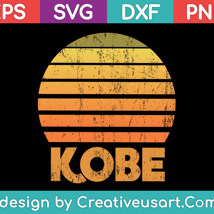 Kobe SVG PNG cortando archivos imprimibles