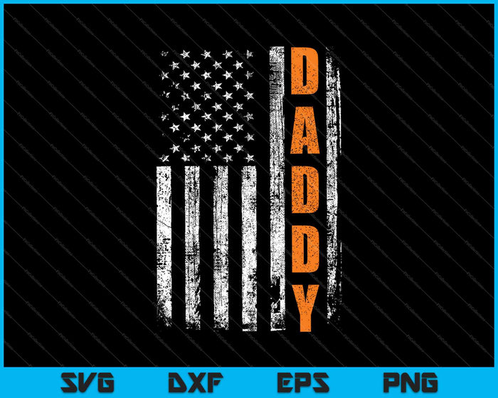 Kropsis Daddy American Flag Hombres SVG PNG Cortar archivos imprimibles