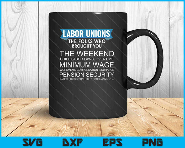 Vakbonden die het weekend brachten SVG PNG snijden afdrukbare bestanden 
